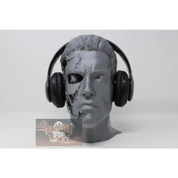 Human size T-800 Schwarzenegger Headphone StandTerminator Headphone Holder